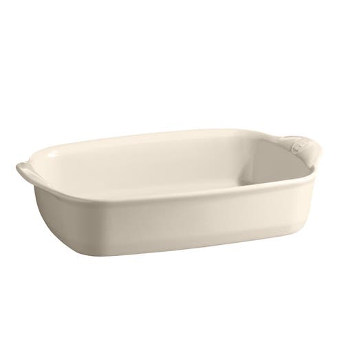 Emile Henry Rectangle Baking Dish Ultime, 14" X 9" In White