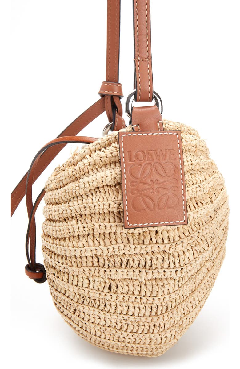 Loewe Paula's Ibiza Moon Shell Raffia Crossbody Bag, Alternate, color,
