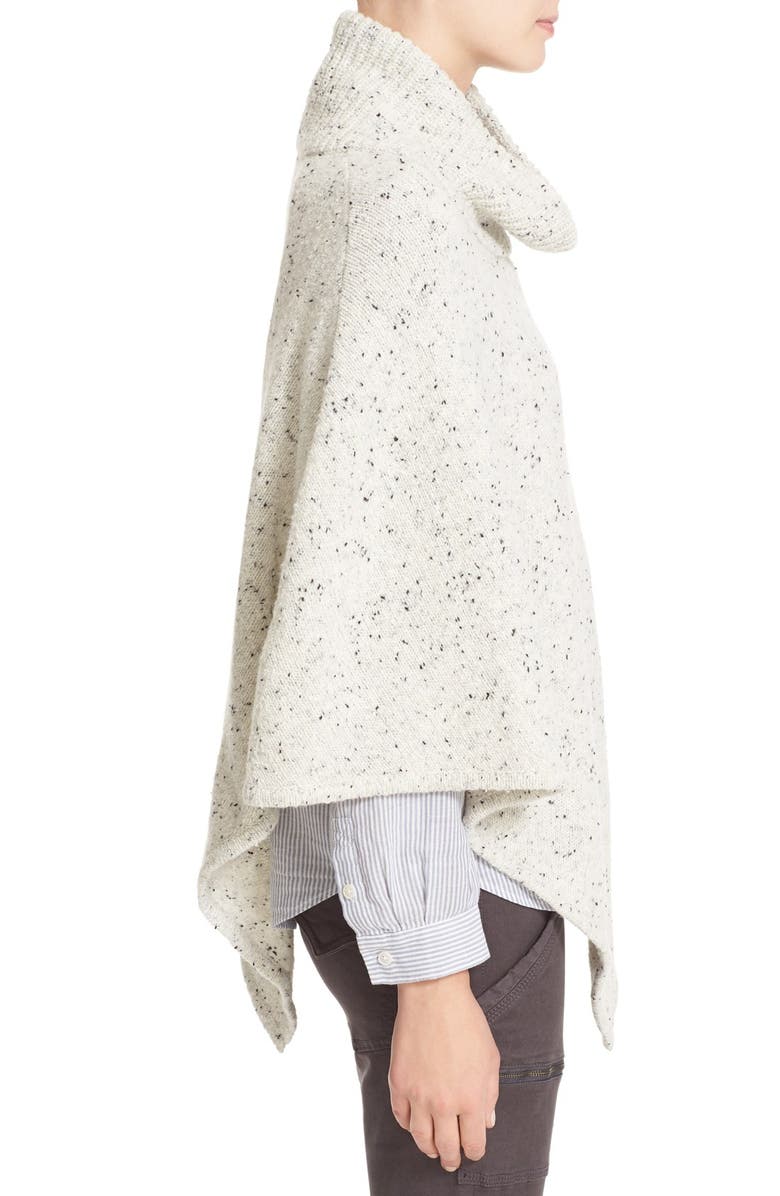 Joie Haesel C Nep Wool Blend Poncho Sweater, Alternate, color, 