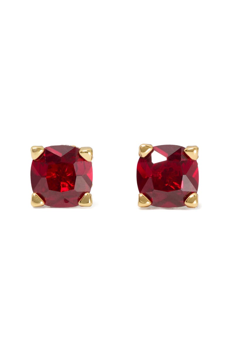 Kate Spade New York square cubic zirconia stud earrings, Main, color, Ruby.