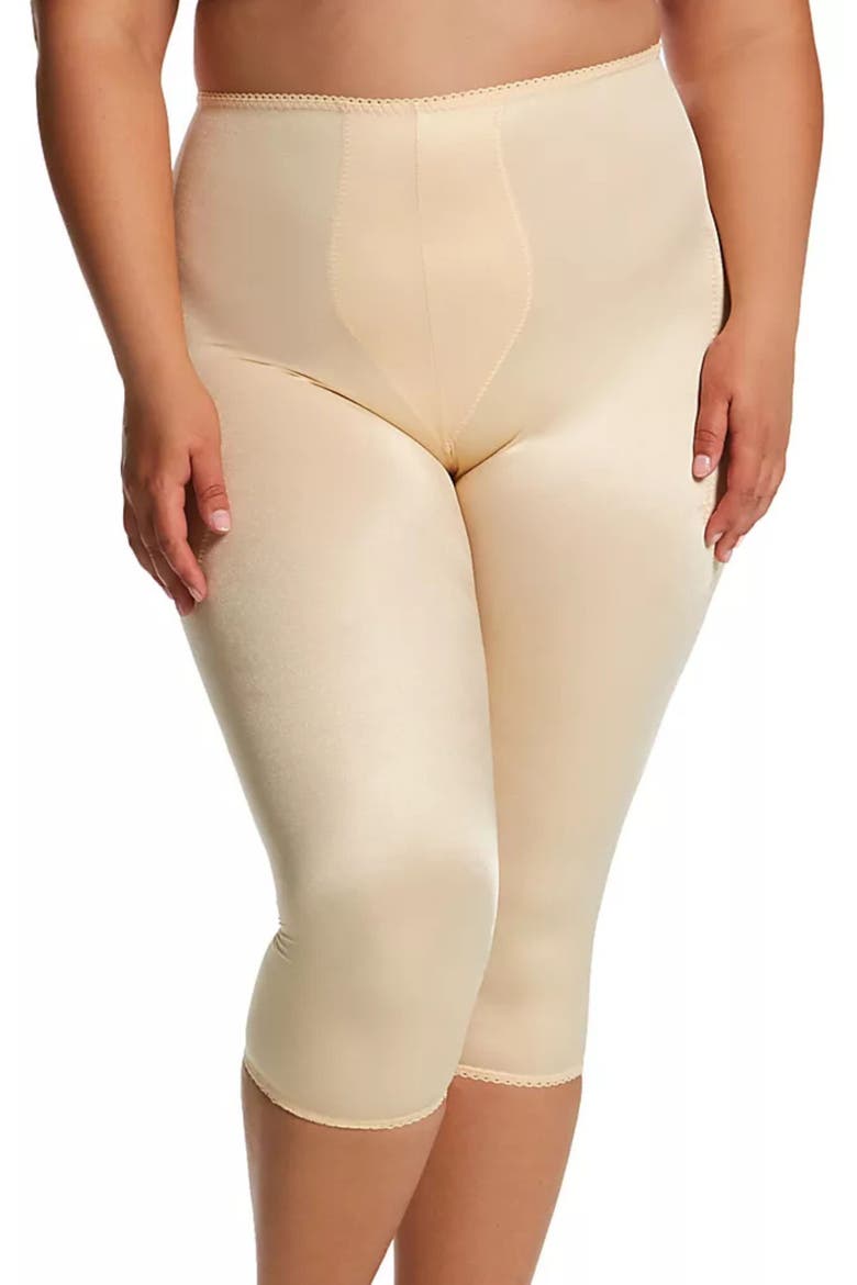 Light Shaping Capri Pant Liner With Satin 4-Way Stretch, Main, color, Beige