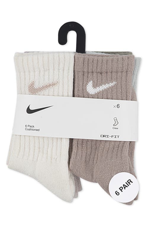 Nike Kids' Basic Swoosh Rib Crew Socks In Multi
