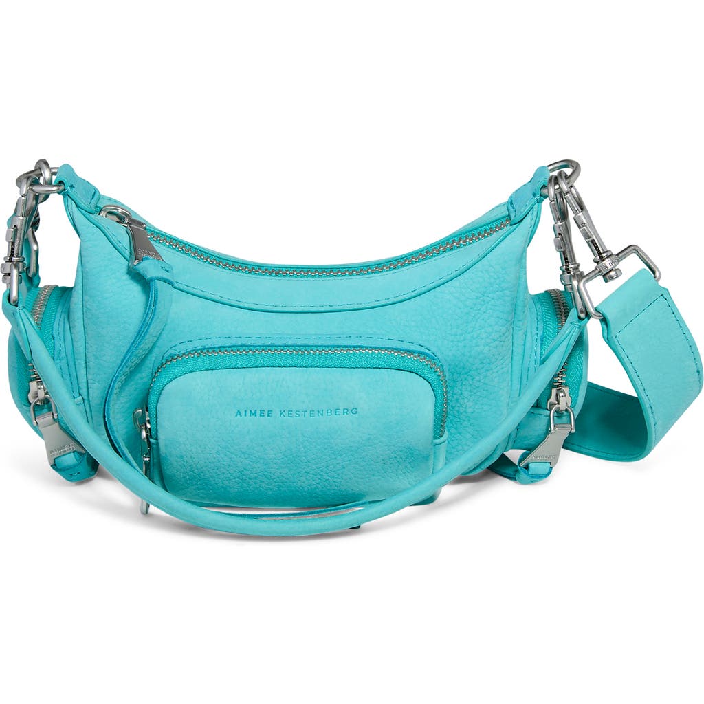 Aimee Kestenberg Away We Go Mini Convertible Crossbody Bag In Ocean Blue Nubuck