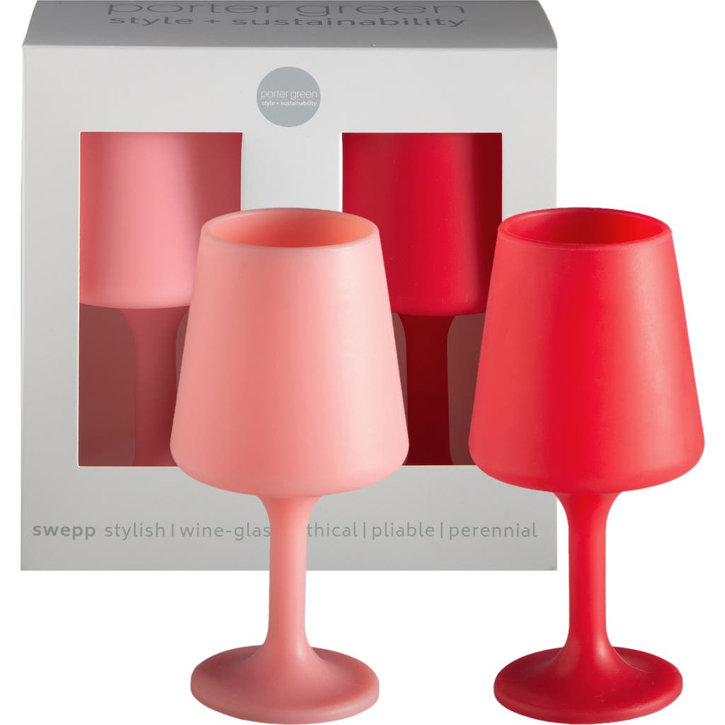 Porter Green Swepp | Unbreakable Wine Glasses In Red