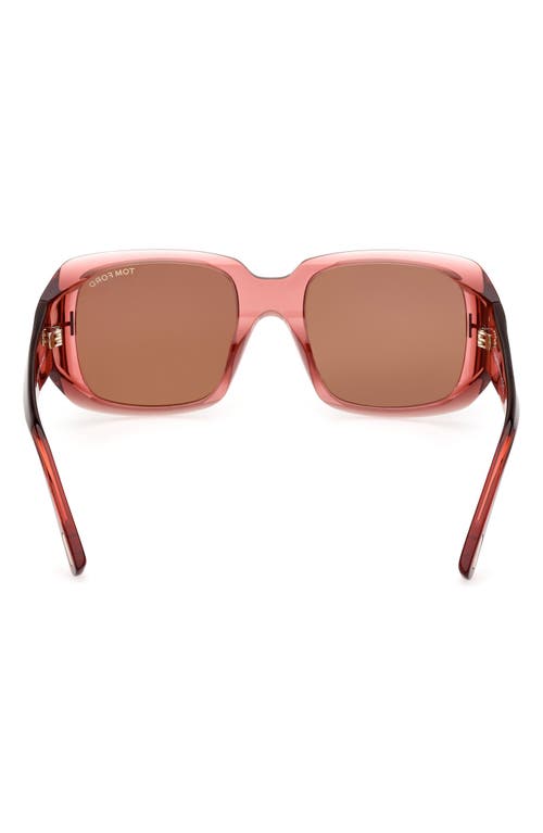 Tom Ford Ryder 51mm Square Sunglasses In Shiny Pink