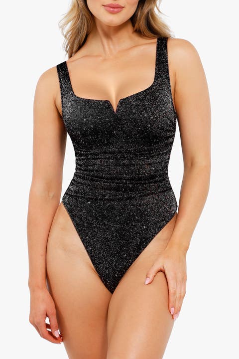 Shapewear Lame Knit Slimming Bodysuit