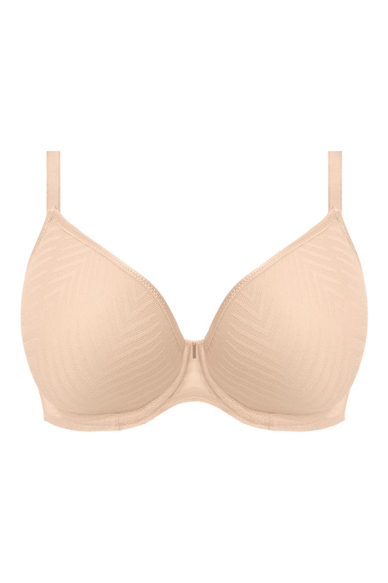 Tailored Plunge Underwire T-Shirt Bra, Alternate, color, NATURAL BEIGE