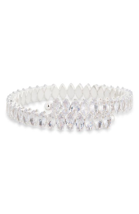 Pavé Bypass Cuff Bracelet
