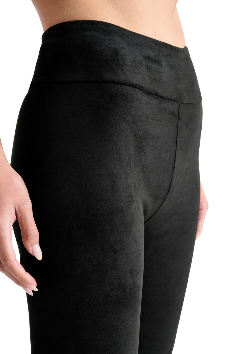 Splendid Faux Suede Leggings, Alternate, color, Black