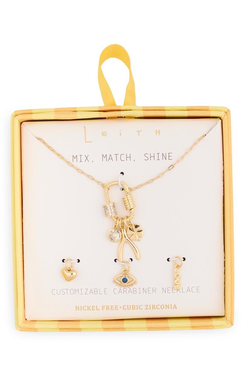 Leith Carabiner Charm Necklace, Main, color,