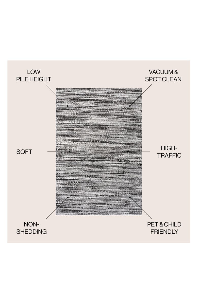 JONATHAN Y Lotus Modern Persian Floral Area Rug, Alternate, color, Black/Gray