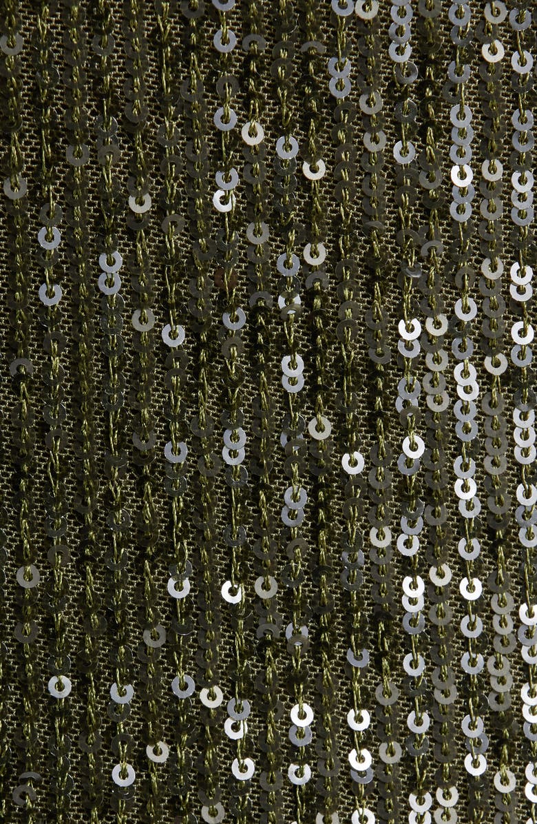 Anne Klein Sequin Double Scoop Neck Mesh Tank, Alternate, color, 