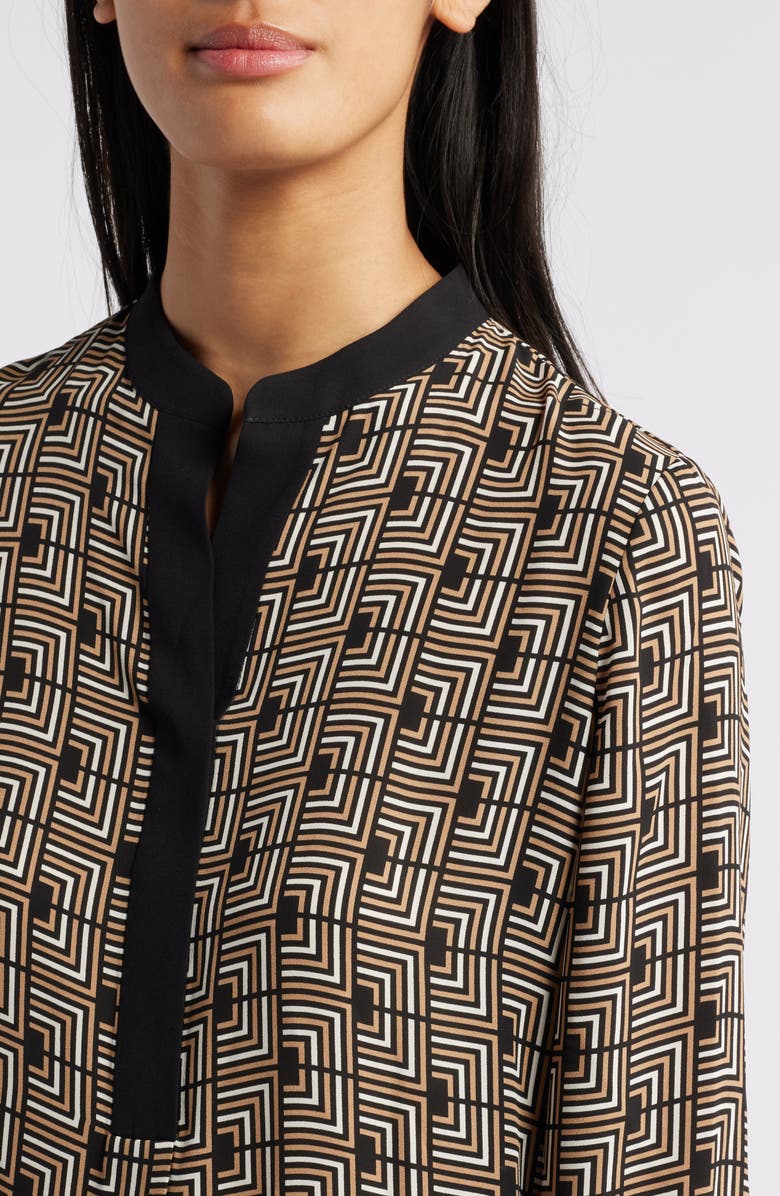 Anne Klein Geo Print Tunic Top, Alternate, color, 