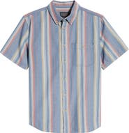 Pendleton Bayside Stripe Short Sleeve Cotton Button-Down Shirt