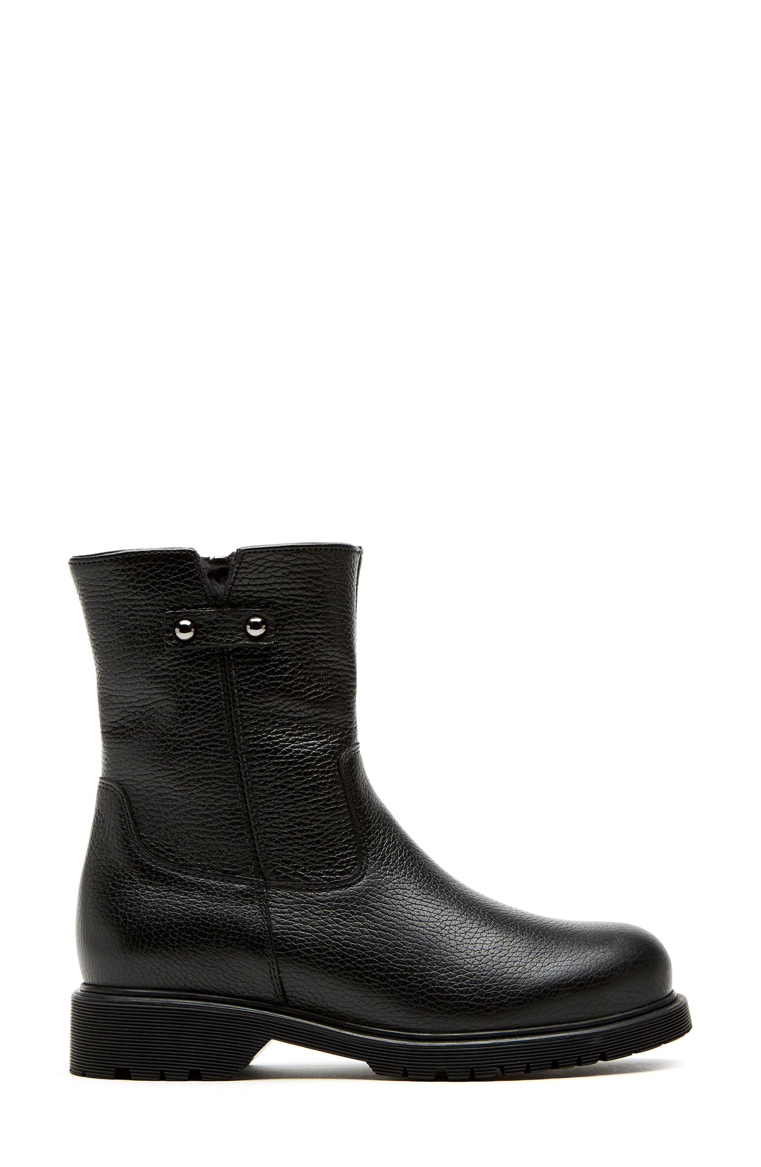 La Canadienne Hogan City Dry<sup>™</sup> Waterproof Genuine Shearling Lined Boot, Alternate, color, Black Pebble Leather