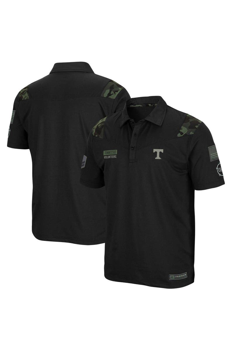 COLOSSEUM Men's Colosseum Black Tennessee Volunteers OHT Military Appreciation Sierra Polo, Main, color, 