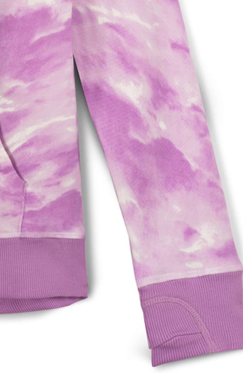 Shop Mightly Organic Cotton Pullover Pocket Hoodie In Lilac Cloud