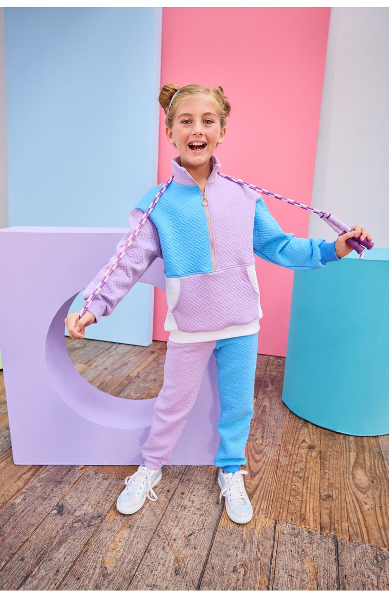 BISBY Kids' Color Block Jogger, Alternate, color, Lavender & Blue