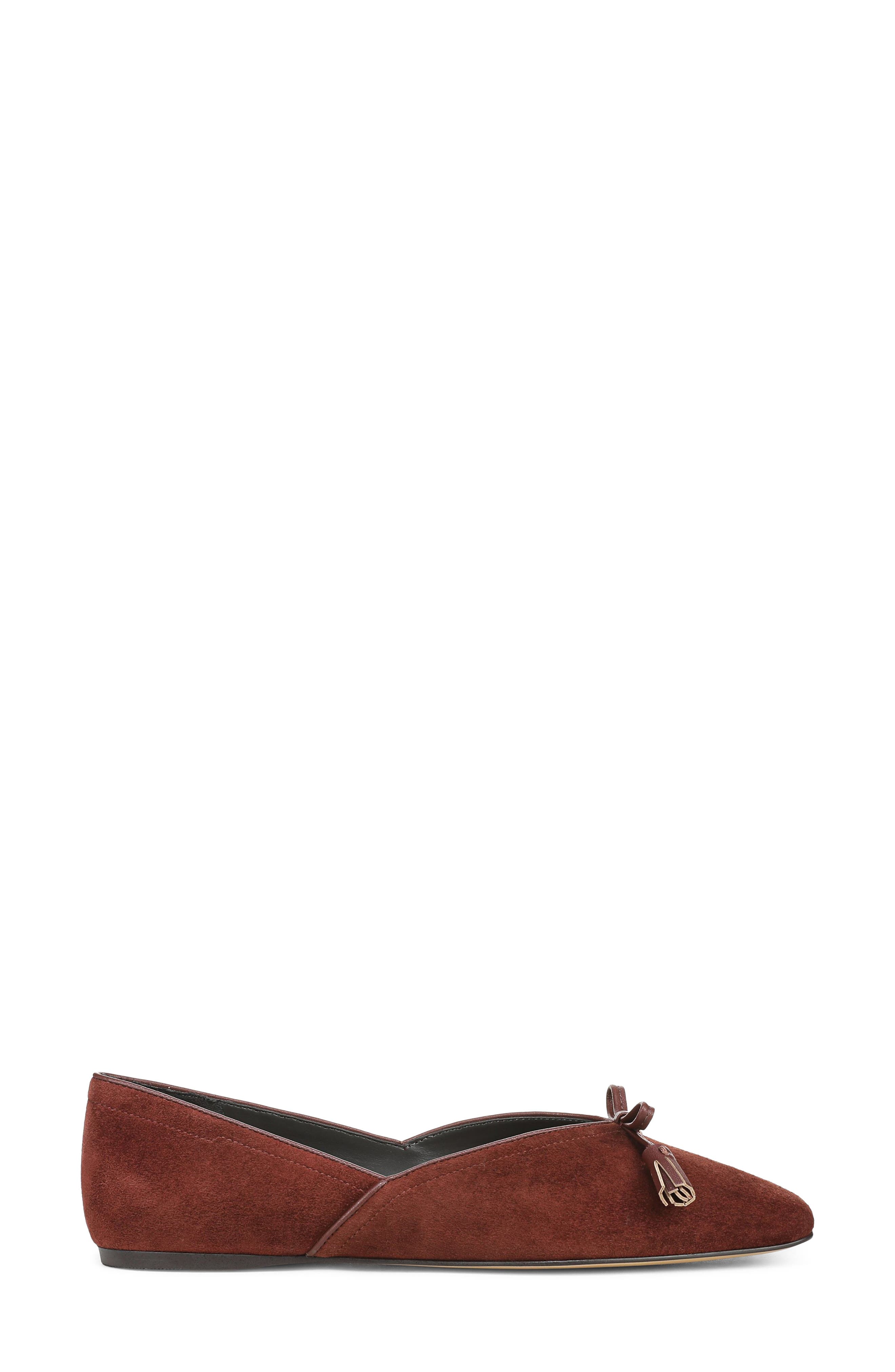 Adabow Square Toe Flat, Alternate, color, RED