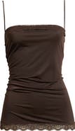 MANGO Gama Stretch Lace Trim Camisole