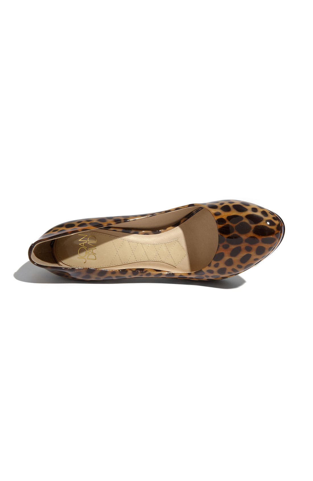 'Flipp' Animal Print Patent Leather Pump, Alternate, color, OCELOT HONEY