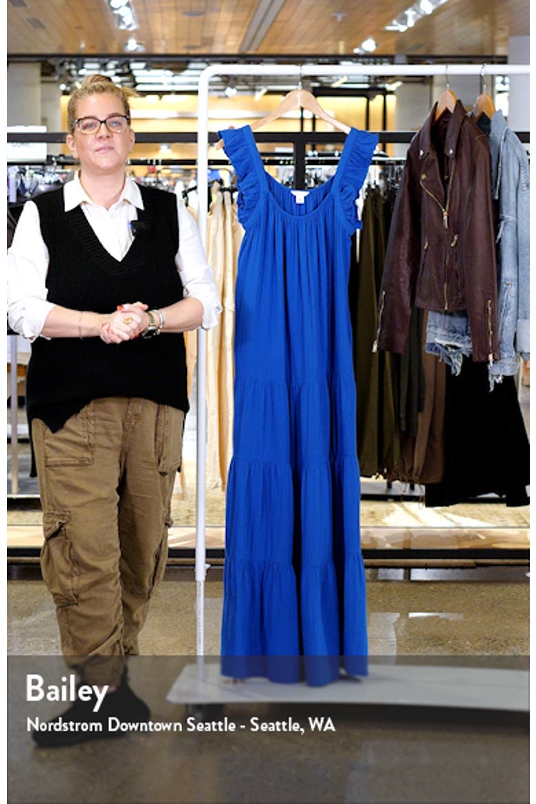 Ruffle Tiered Cotton Maxi Sundress video