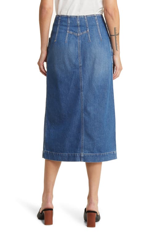 CLOSED CLOSED EXPOSED ZIP NONSTRETCH DENIM PENCIL SKIRT