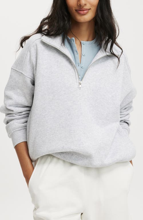 COTTON ON COTTON ON CLASSIC FLEECE OVERSIZED HALF ZIP SWEATSHIRT