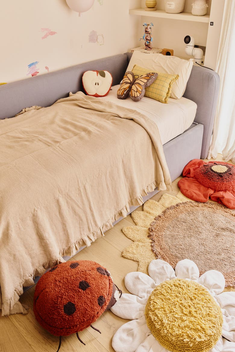 Floor Cushion Ladybug Maria, Alternate, color, Natural, Coffee, Bossa