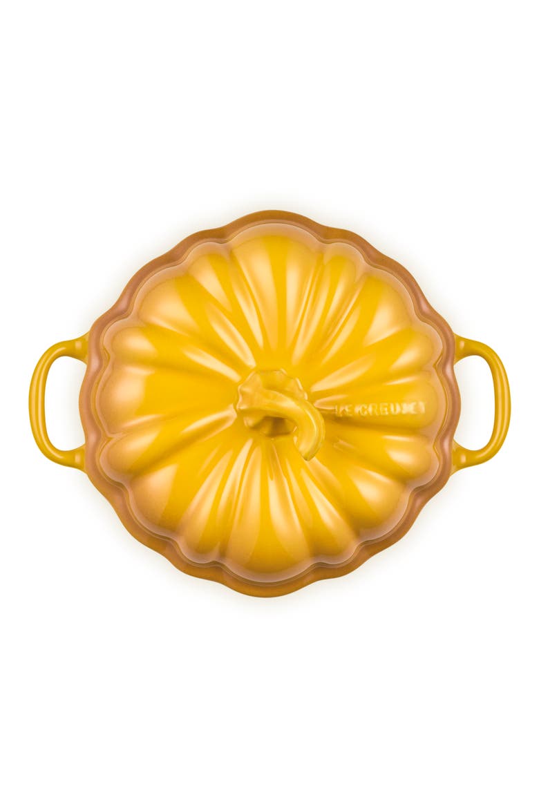 Pumpkin Stoneware Casserole Dish, Alternate, color, NECTAR