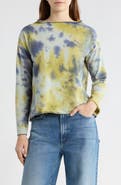 GO COUTURE Tie Dye Boat Neck Sweater