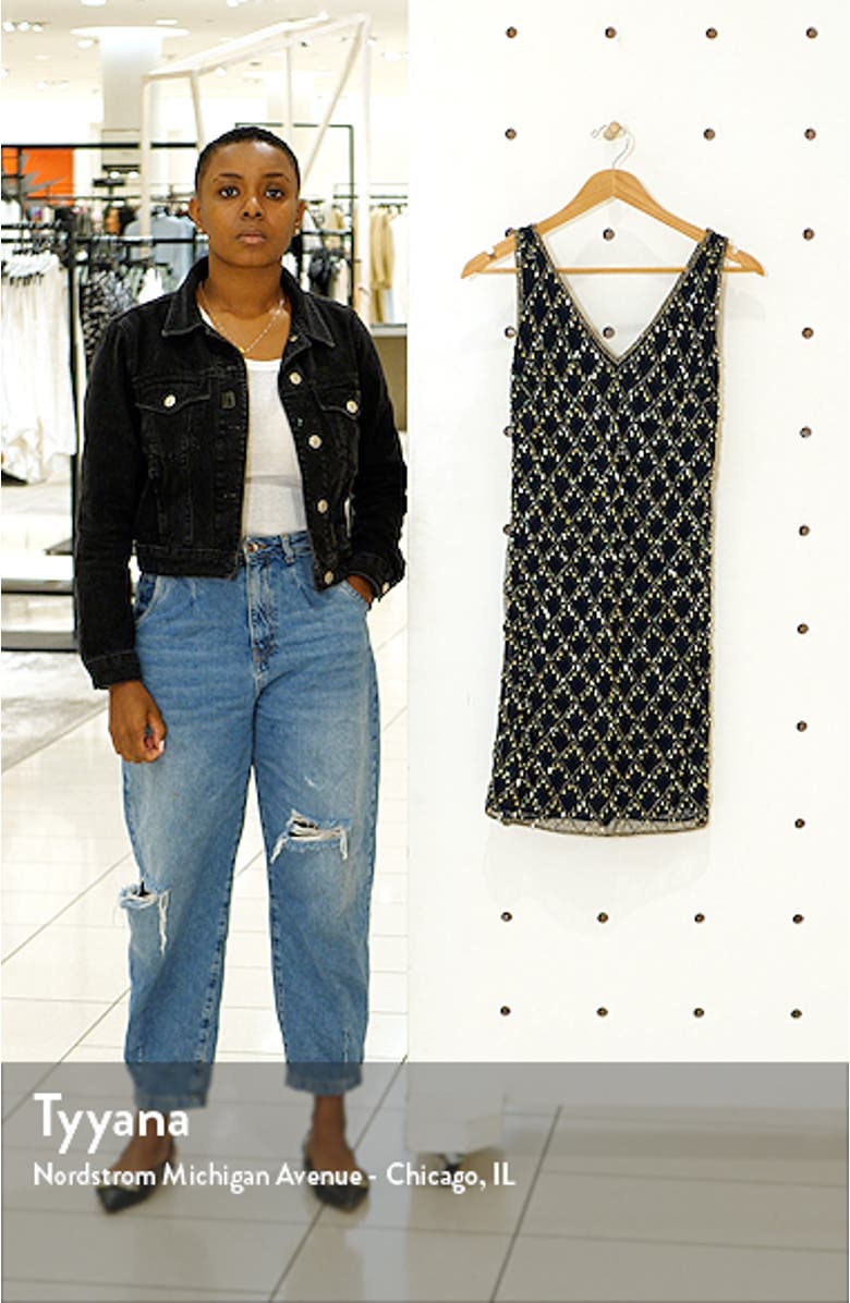 Beaded Sheath Cocktail Dress, sales video thumbnail