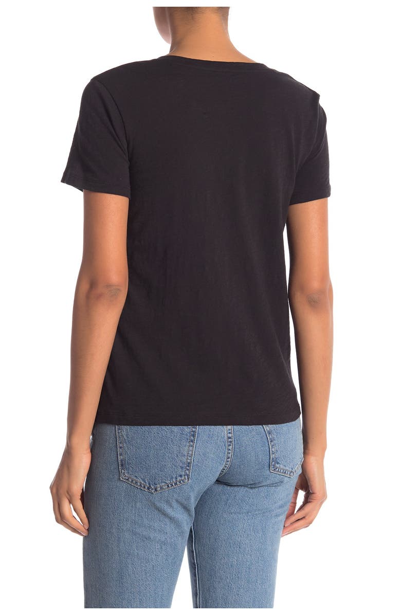 Madewell V-Neck Short Sleeve T-Shirt, Alternate, color, True Black
