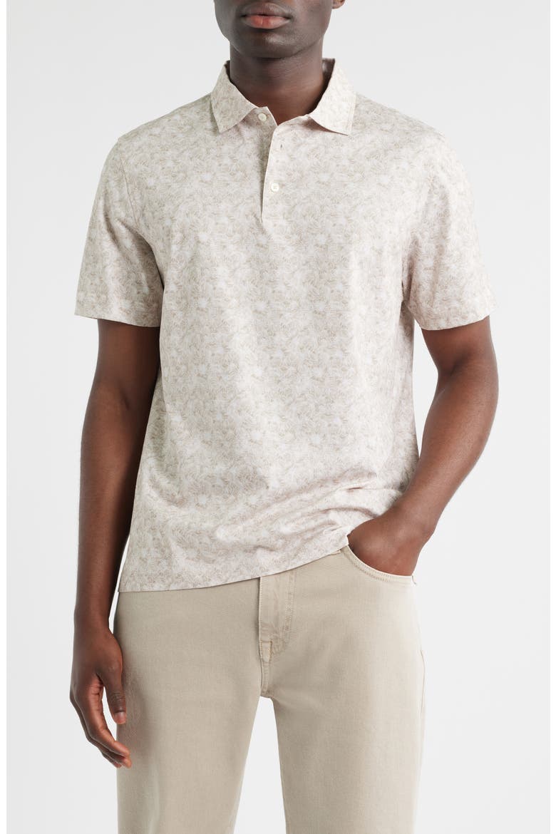 Victor OoohCotton® Floral Polo, Main, color, SAND