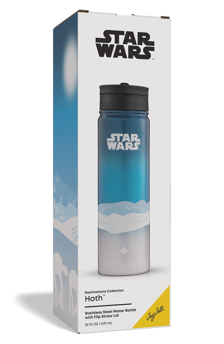 JoyJolt Star Wars Hoth 22-Ounce Stainless Steel Water Bottle, Alternate, color, Blue