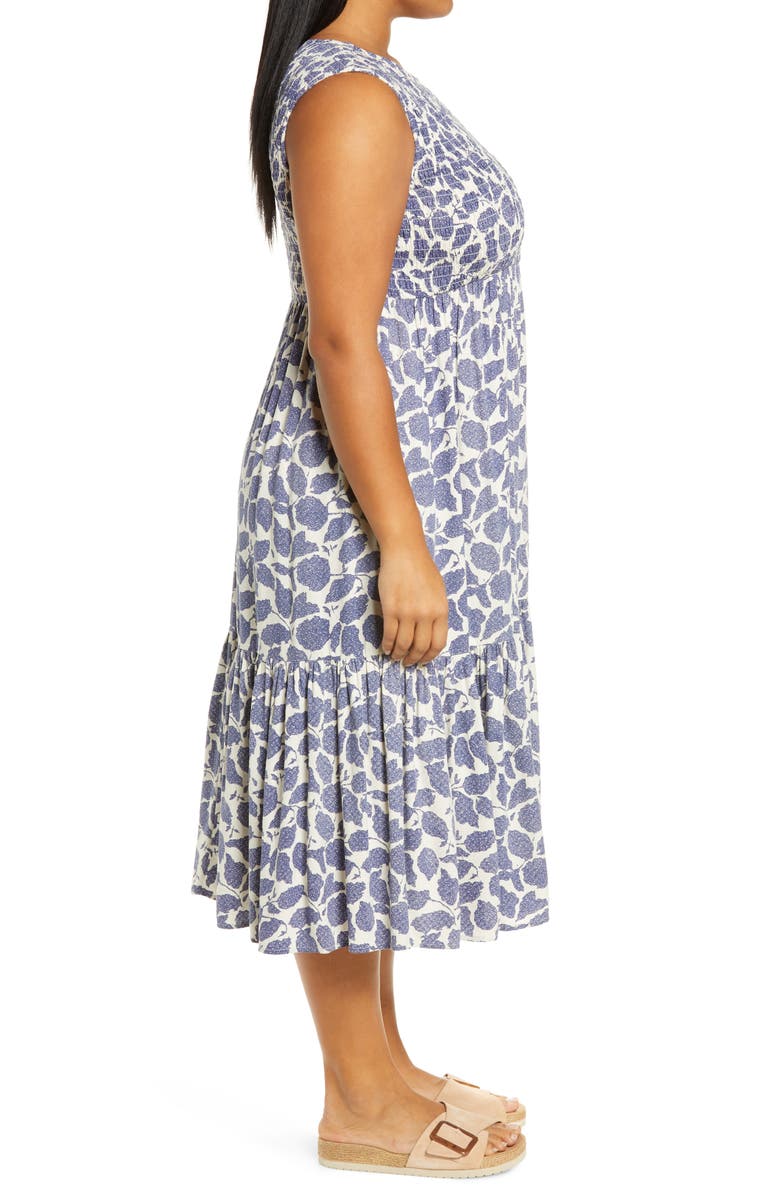 Treasure & Bond Smocked Sleeveless Midi Dress, Alternate, color,