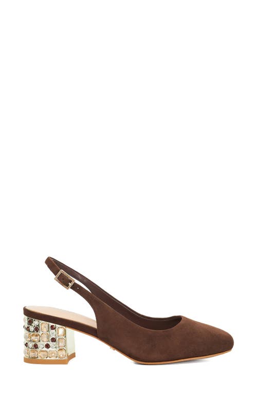Dune London Catharine Slingback Pump In Brown