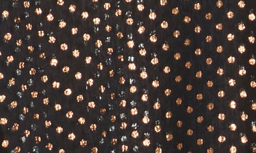 T Tahari Metallic Dot Long Sleeve Button-up Shirt In Multi