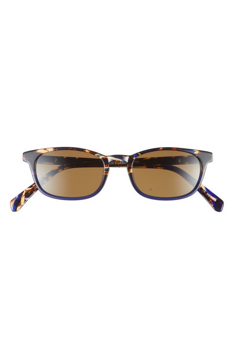 On Board 47mm Polarized Rectangular Sunglasses (Average)