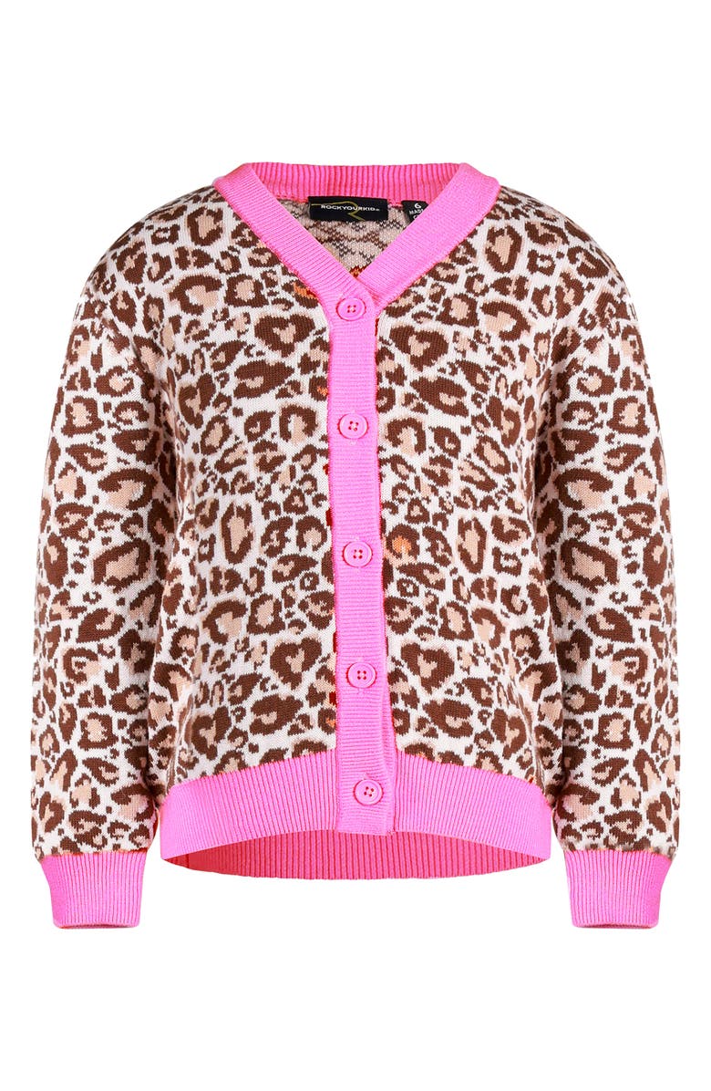 Rock Your Kid Kids' Kitty Cardigan, Main, color, Natural