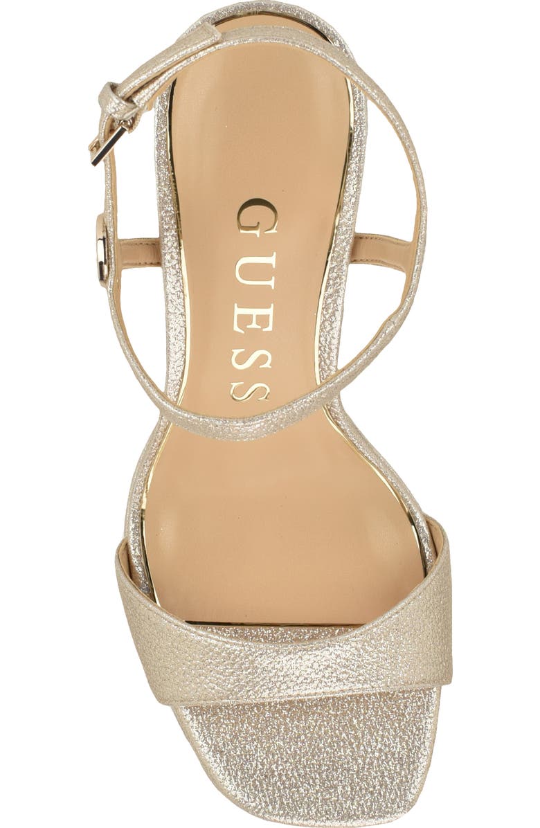 GUESS Hendora Ankle Strap Platform Sandal, Alternate, color, Gold 710