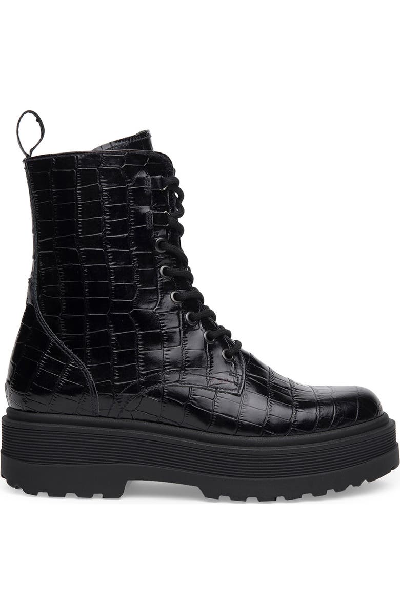 NeroGiardini Embossed Combat Boot, Alternate, color,
