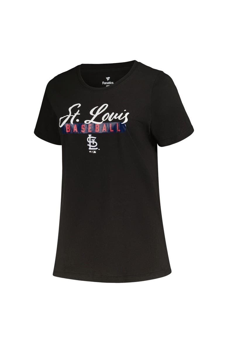 Women's Profile Black/Heather Gray St. Louis Cardinals Plus Size T-Shirt Combo Pack, Alternate, color, Black