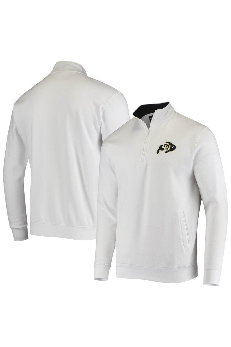 Men's Colosseum White Colorado Buffaloes Tortugas Logo Quarter-Zip Jacket, Main, color, White