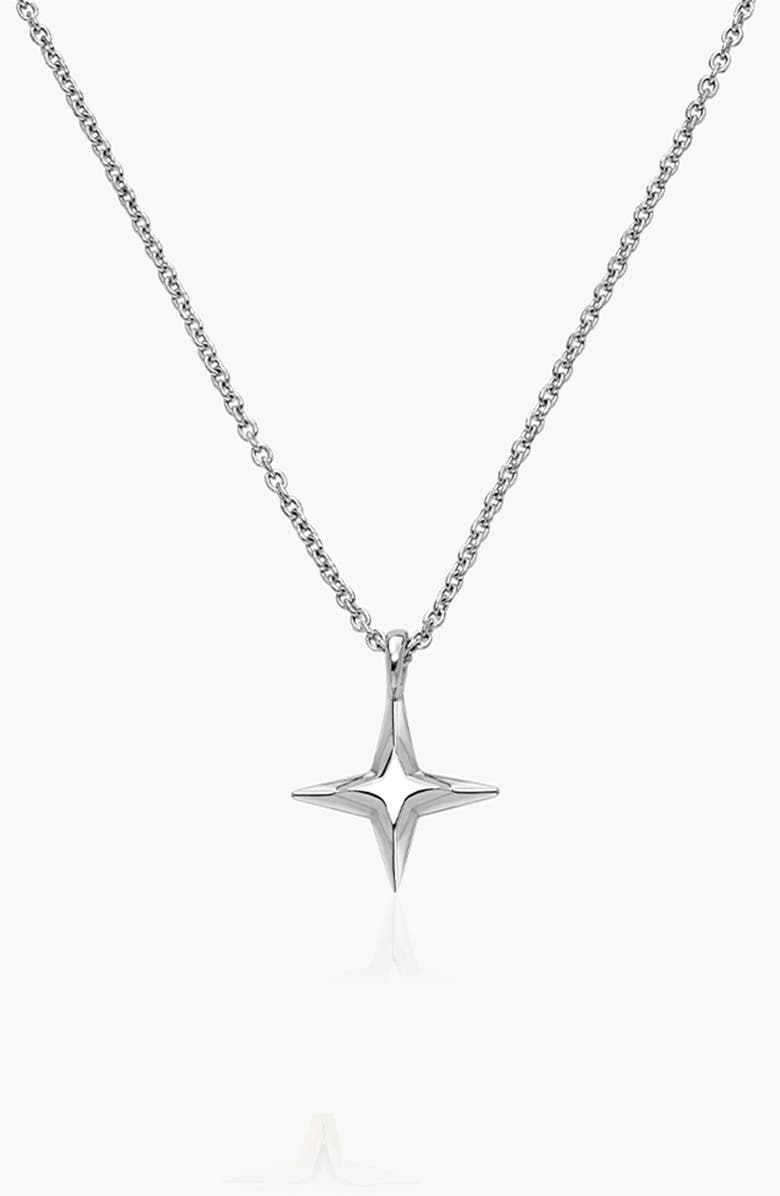 Oak & Luna Northern Star Necklace, Main, color, Sterling Silver
