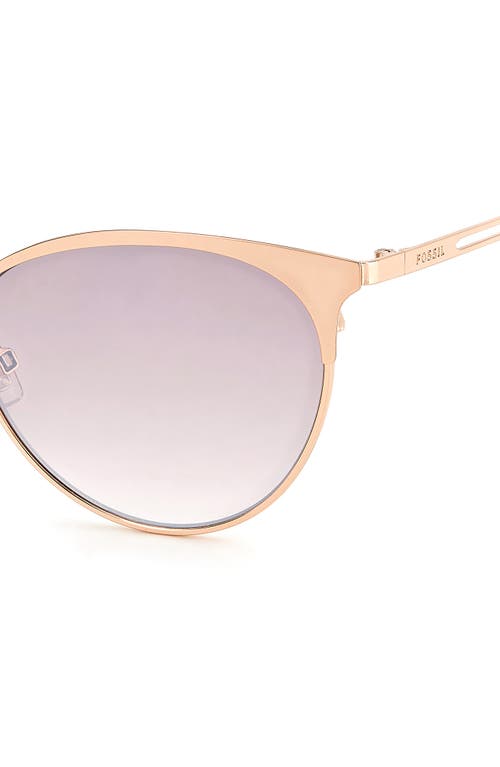 Fossil 55mm Gradient Cat Eye Sunglasses In Gold