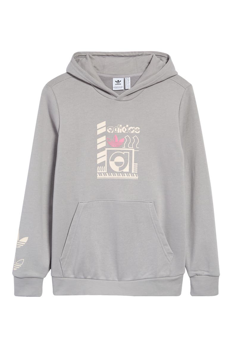 Kids' Graphic Hoodie, Main, color, SOLID GREY