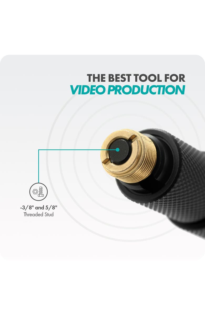 MOVO CMP-17 Professional 9.8' Aluminum Boom Pole for Shotgun Microphones, Alternate, color, Black