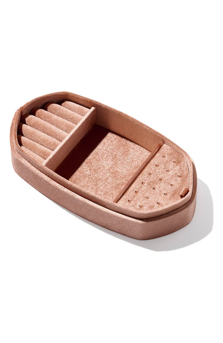 Kendra Scott Danielle Velvet Medium Jewelry Case, Alternate, color, Terracotta