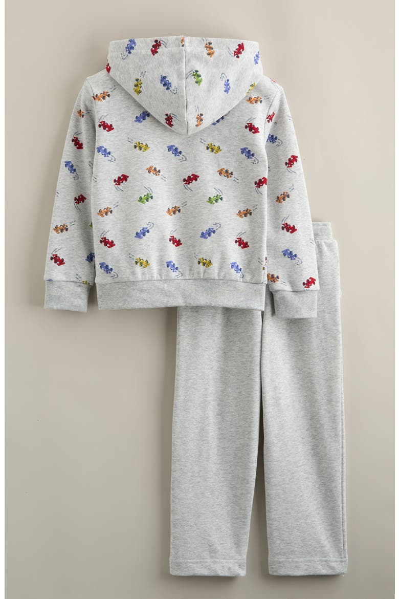 Kids' Kids' Print Sweatshirt & Sweatpants Set, Alternate, color, GREY LT HTR RACE CARS- GREY